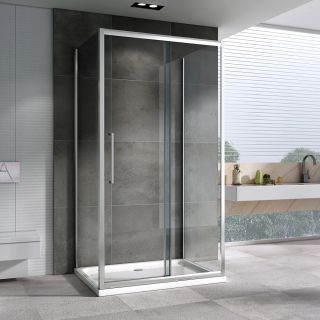 Душевой уголок ABBER Schwarzer Diamant AG30150H-S75-S75 150x75см хром